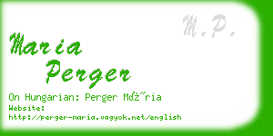 maria perger business card